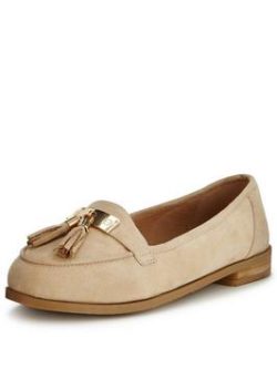 So Fabulous Lynda Extra Wide Fit Tasseled Loafer - Nude